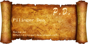 Pilinger Dea névjegykártya